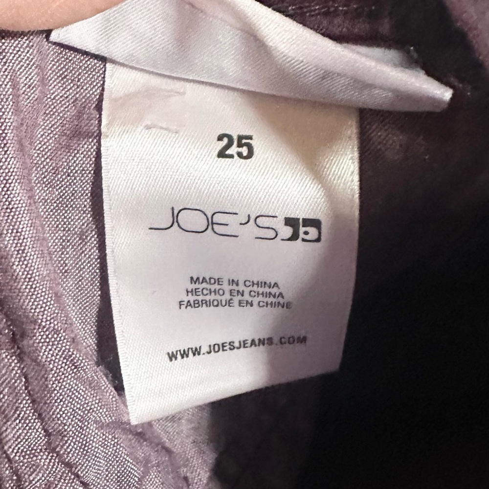Joe's Jeans THE CHARLIE High Rise Skinny Ankle Coated Jeans in Plum - 25 - Picture 6 of 7